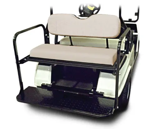 Rear Flip Seat With Buff Cushion. Will Fit Club Car Ds Golf Carts. 1