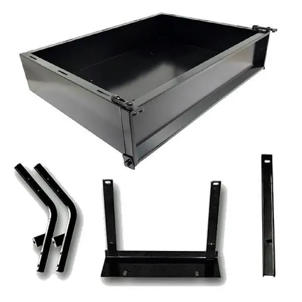 Gtw Black Steel Cargo Box Kit For Yamaha (Models G14-G22) 1