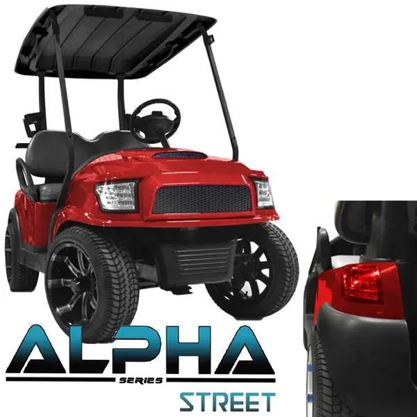 Club Car Precedent Alpha Street Body Kit In Red (Fits 2004-Up) 1