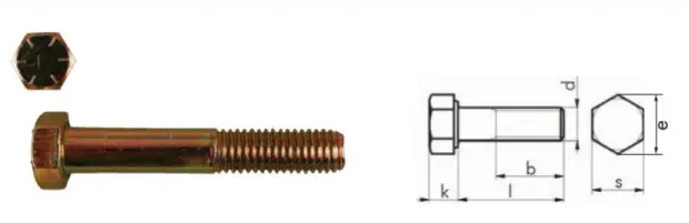 Standard Hex Bolts 1/4 X 1/2 18-8 Steel Unc 1