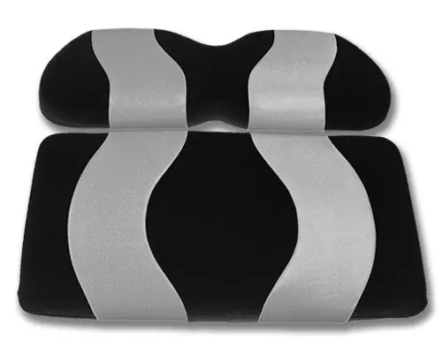 Seat Cover, Front - Black & Silver Club Car Precedent. 1