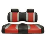 Tsunami Shockjet–Liquid Silver W/ Hot Rod Red Club Car Precedent Front Seat Cushions 1