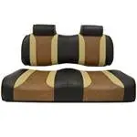 Tsunami Black–Autumn Harvest W/ Brown Ostrich Club Car Precedent Front Seat Cushions 1