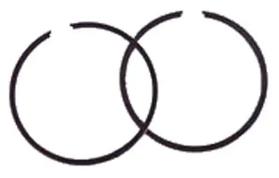 Piston Ring Set Standard Size - Ezgo Gas 1976 To 1994 2 Cycle. 1