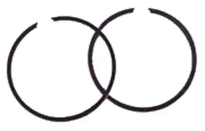 Piston Ring Set .25 Mm Oversized - Ezgo Gas 1976 To 1994 2 Cycle 1