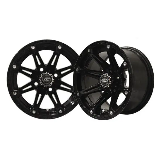 Golf Cart Rim Element 12 X 7 Black Wheel Aluminum. 1