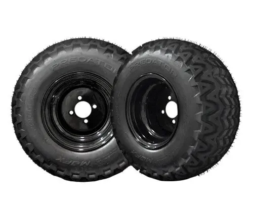 10 X 8 Black Steel Wheel W  22 X 11 - 10 Predator Tire 1