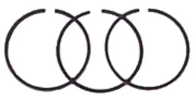 Piston Ring Set (3) .50 Mm Oversized 295Cc Engine - Ezgo Gas 1991 & Up 4 Cycle. 1