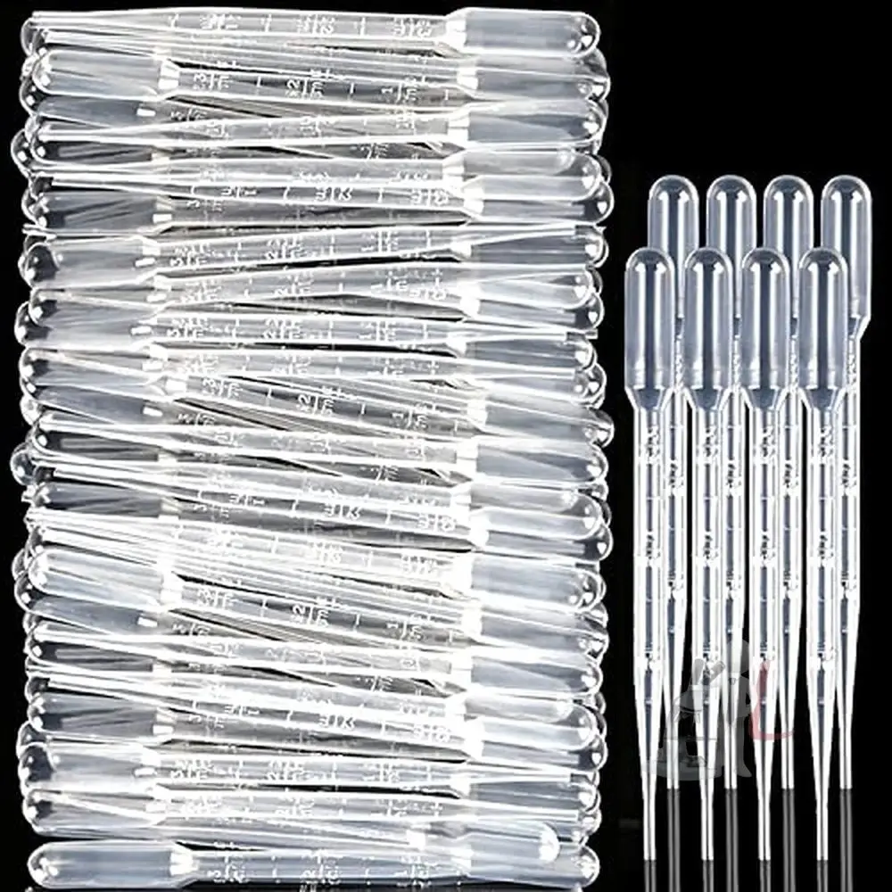 3Ml Plastic Transfer Pipettes Eye Dropper, Disposable Essential Oils Pipettes Dropper Makeup Tool Science And Lab (50 Pcs) 1
