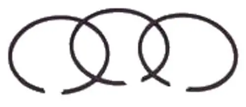 Columbia / Hd 2-Cycle Gas Piston Ring Set (Years 1963-1995) 1
