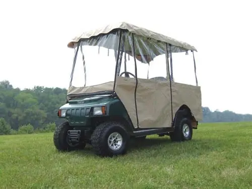 Beige 4-Sided 4-Passenger Enclosure - 80" Tops (Universal Fit) 1