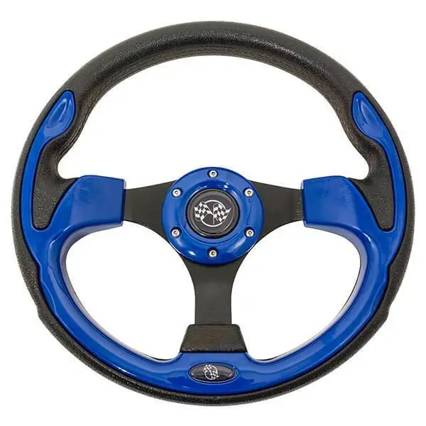 12.5" Rally Style Blue Steering Wheel 1