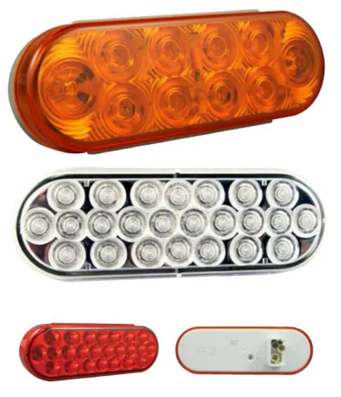 Led Light Oval 6 1/2" Red 24 Diode 1