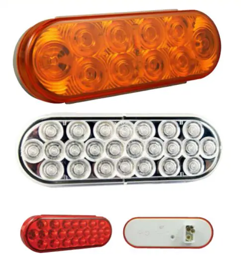 Led Light Oval 6 1/2" Clear 24 Diode 1