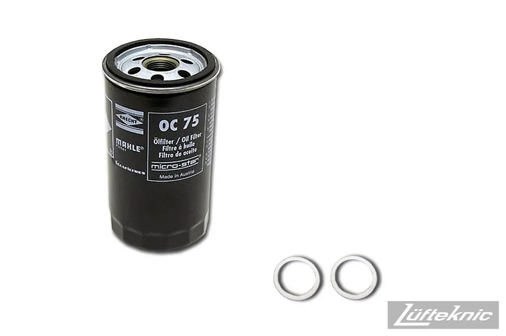 Engine Oil Filter Kit W/ Crush Rings - Porsche 911 Turbo 3.3 / 3.6 Type 964,1991-1994 1