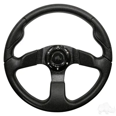 Rhox Steering Wheel, Formula Gt Black Grip/Black Spokes 13" Diameter 1