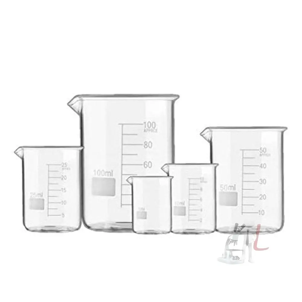Borosilicate Glass Beaker 5Ml, 10Ml, 25Ml, 50Ml, 100Ml - Pack Of 5 1
