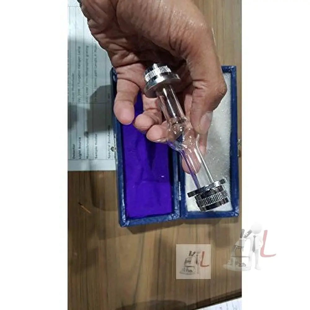 Borosilicate Glass Polarimeter 100Mm Tube Sample Cell With Secured Wooden Box 1