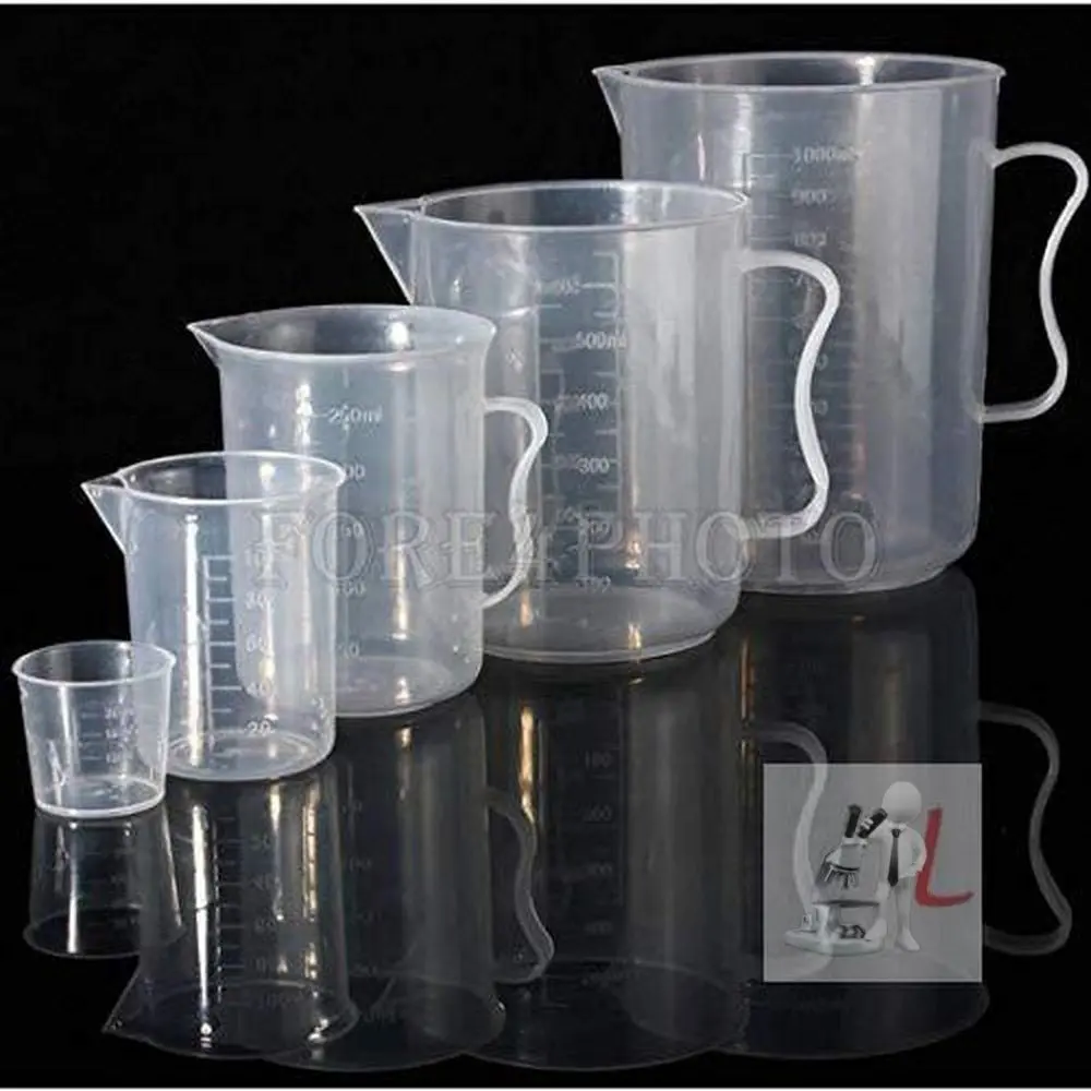 Combo Set 100/250/500Ml Measuring Jug Cup Graduated Surface Kitchen Laboratory Test Beaker Capacity: 100Ml / 250Ml / 500Ml Size: 6Cm/7.5Cm/10Cm Weight: 0.01Kg / 0.026Kg / 0.046Kg 1