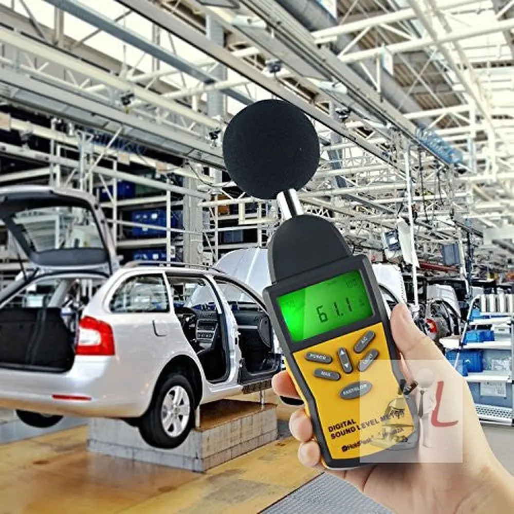 Lcd Digital Sound Level Meter Noise Volume Measuring Instrument Decibel Monitoring Tester 2