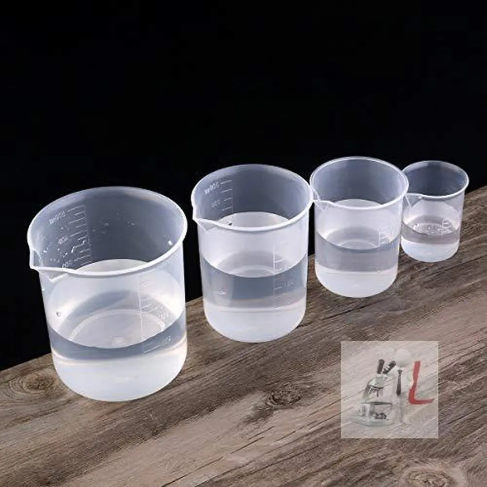 Measuring Cup Labs Plastic Graduated Beakers 50Ml 150Ml 250Ml 500Ml (Transparent, Set Of 4) 1