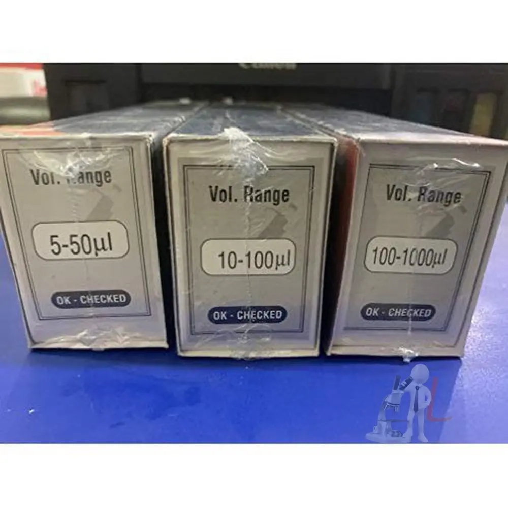 Micropipette Set Variable Volume 5-50Ul,10-100Ul,100-1000Ul Set Total 3 No Combo 2