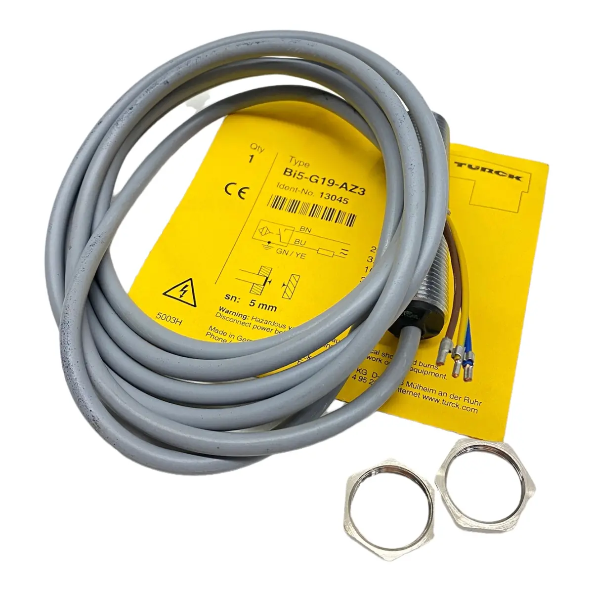 Turck Bi5-G19-Az3 Induktiver Sensor 13045 20…250V Ac 3…400Ma 10…300V Dc 3…300Ma 1