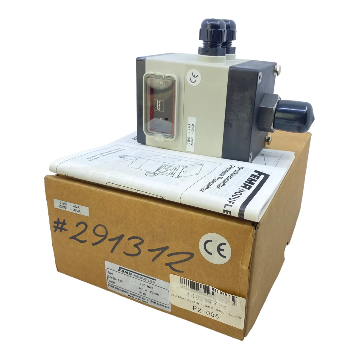 Honeywell Sn25 Druckmessgerät Drucktransmitter 25Bar/12-36V Dc 4-20Ma 0.9W 1