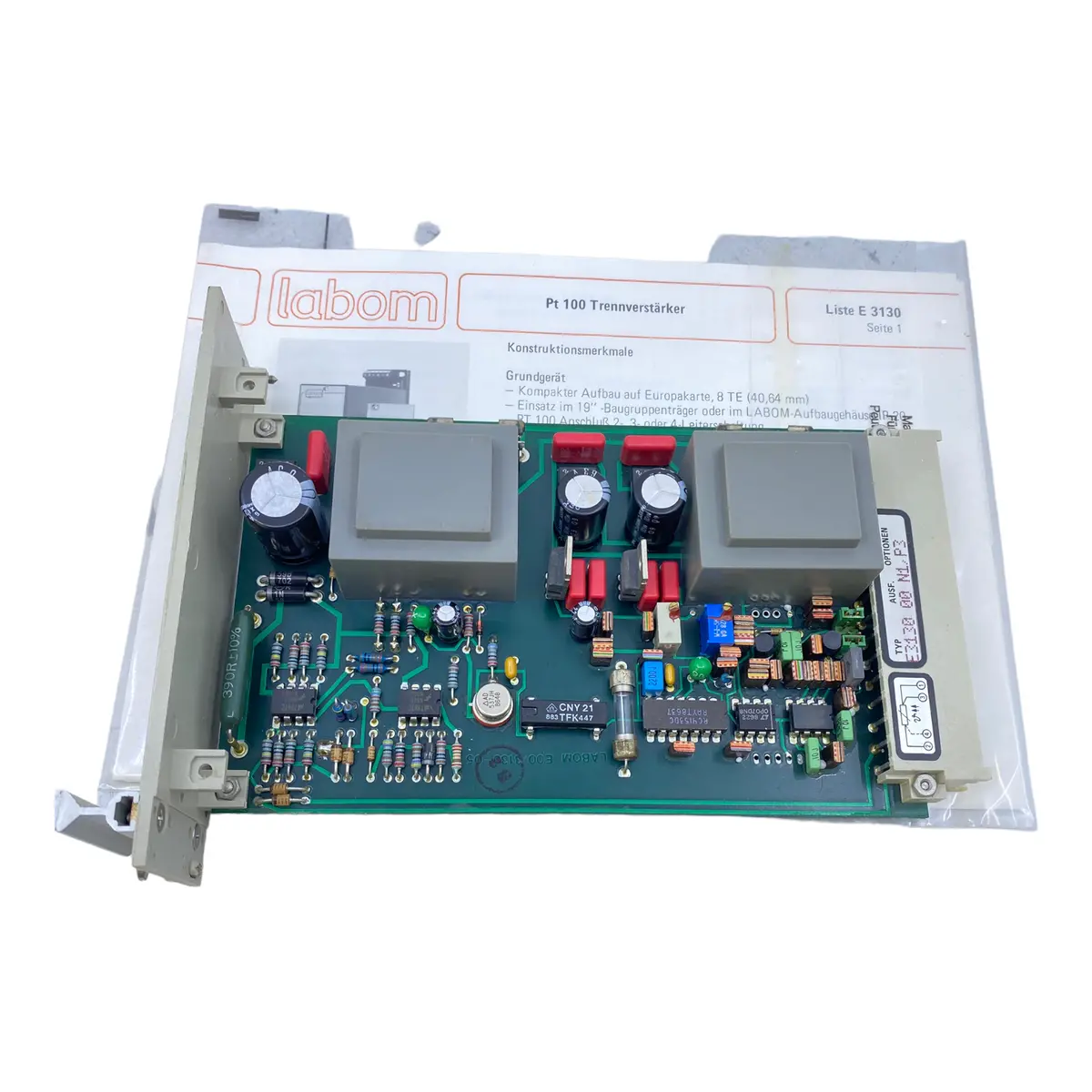 Labom E3130 Trennverstärker Pt-100 / 220V / Ac 20Ma - Für Industriellen Einsatz 1