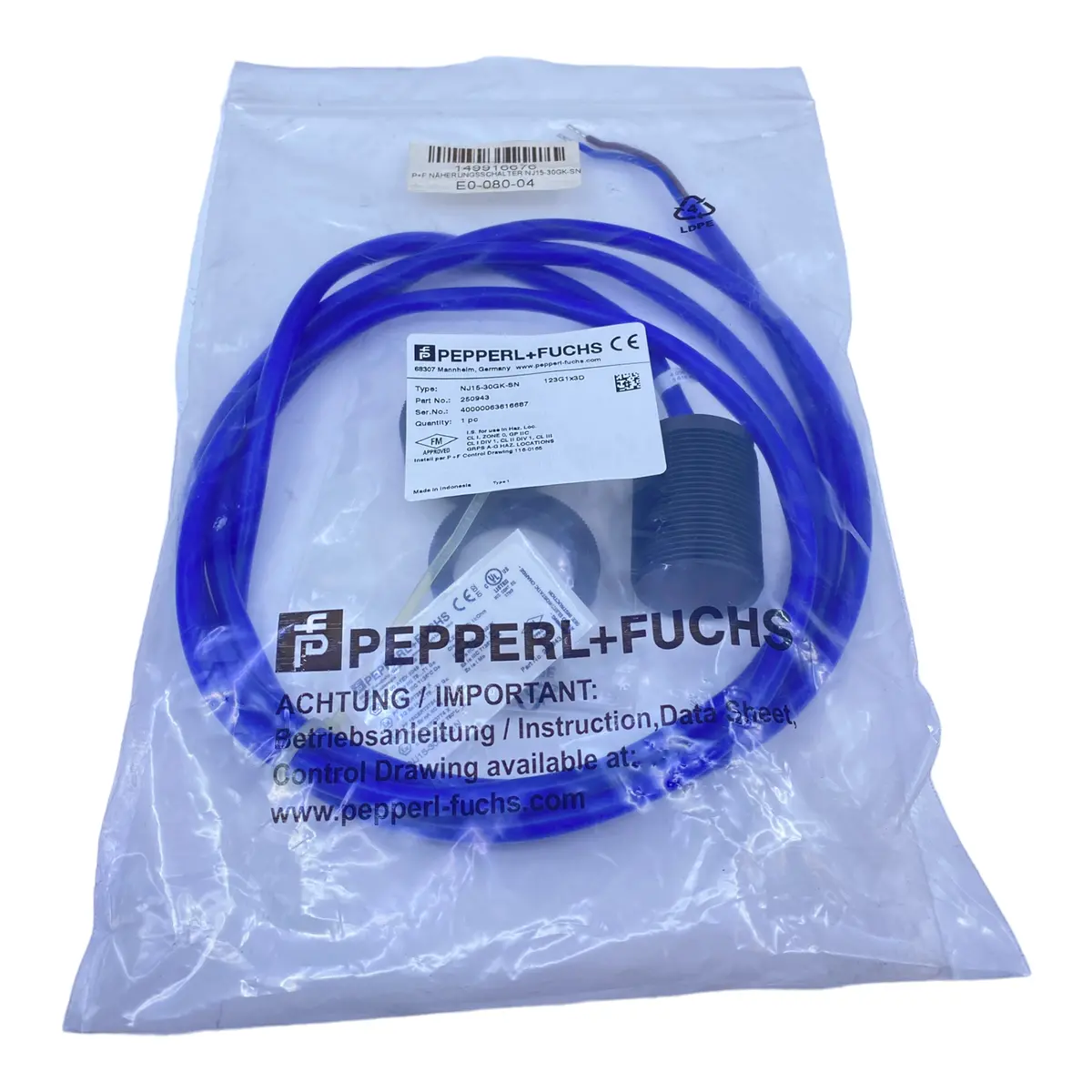 Pepperl+Fuchs Nj15-30Gk-Sn Induktiver Sensor 250943 8,2 V - Industrie Einsatz 1