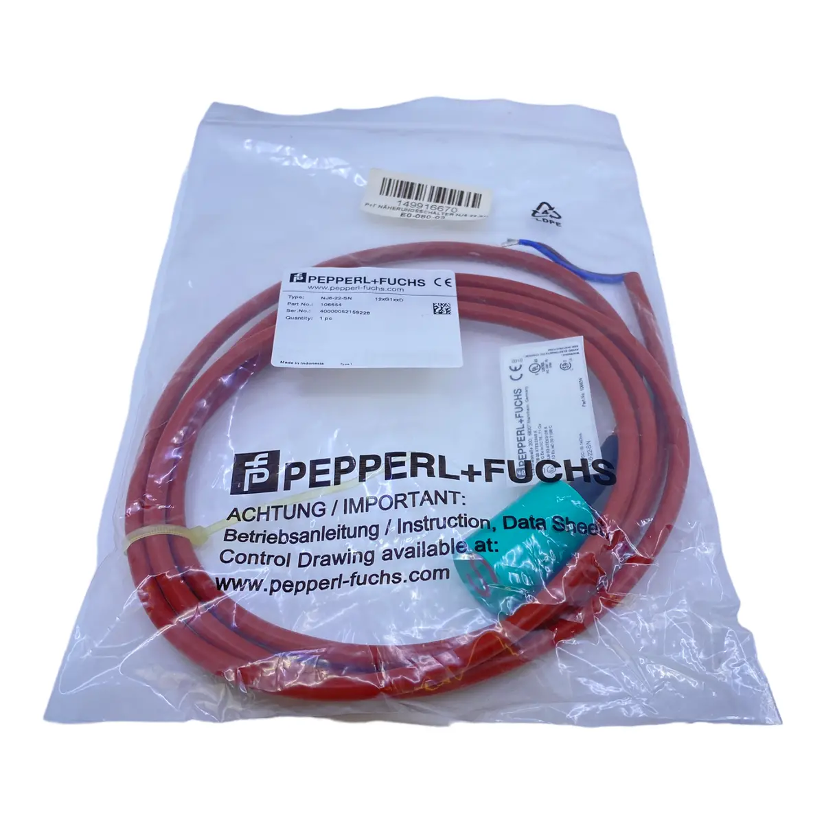 Pepperl+Fuchs Nj6-22-Sn Induktiver Sensor 106654 Bündig 8,2 V - Industrie 1