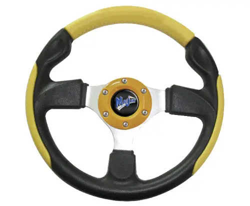 Steering Wheel 13 Inch Razor Yellow, Adapter Required. 1