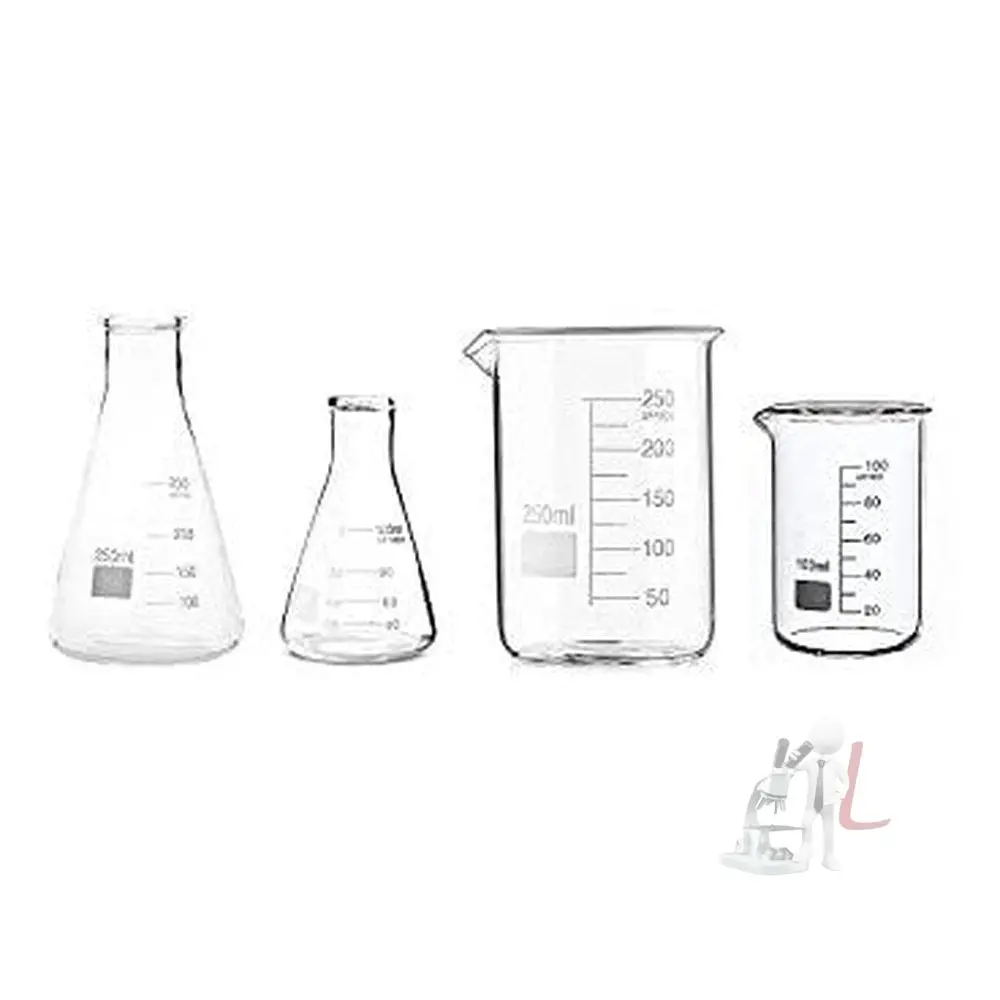 Spylx Glass Beakers 100Ml, 250Ml & Conical Flask 100Ml, 250Ml Borosilicate Glass With Marking 1