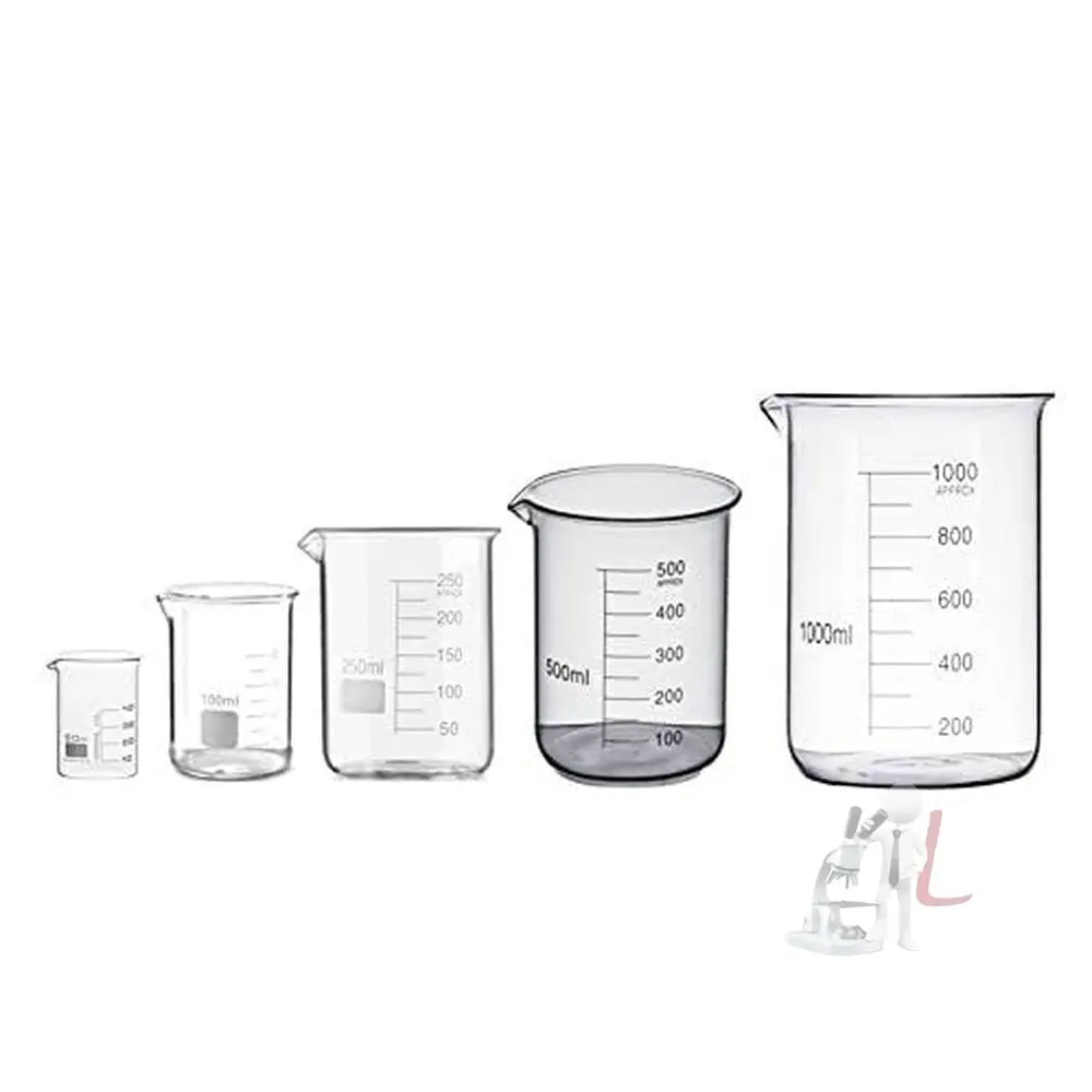 Scifa Borosilicate Glass Beaker 50Ml, 100Ml, 250Ml, 500Ml, 1000Ml - Pack Of 5 1