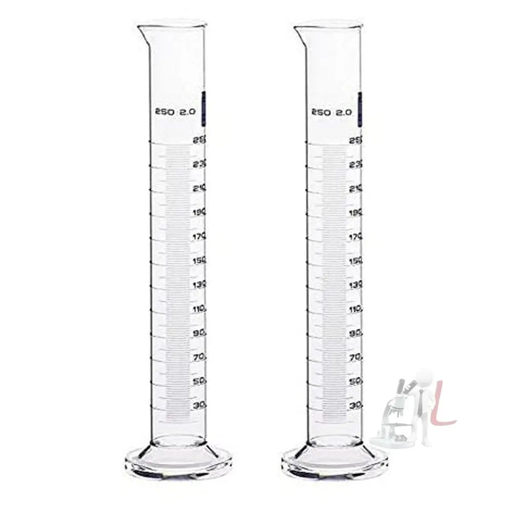 Scifa Borosilicate Glass Measuring Cylinder - (2, 250Ml) 1