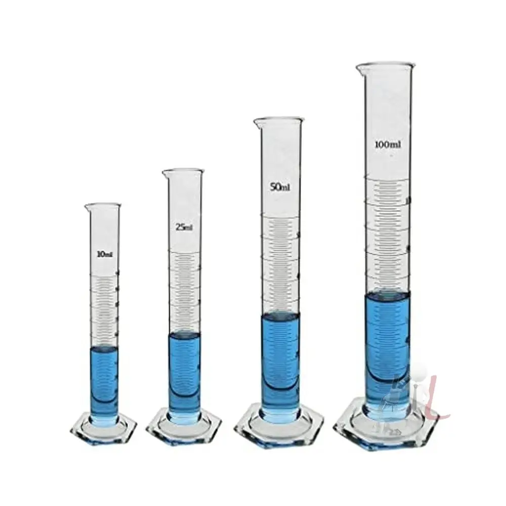 Scifa Borosilicate Glass Measuring Cylinder Pack Of 4-10Ml, 25Ml, 50Ml,100Ml 1