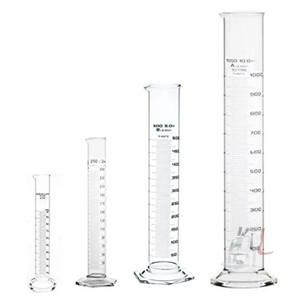 Scifa Borosilicate Glass Measuring Cylinder Pack Of 4-100Ml, 250Ml, 500Ml, 1000Ml 1