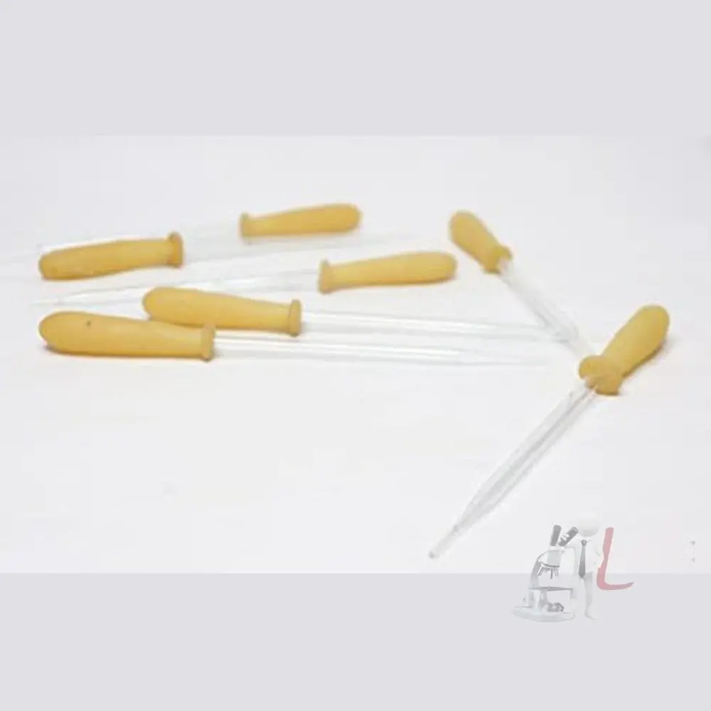 Glass Dropper For Laboratory Use Large With Powerful Rubber Sucker- 10 Cm (4 Inch) - Pack Of 2 2