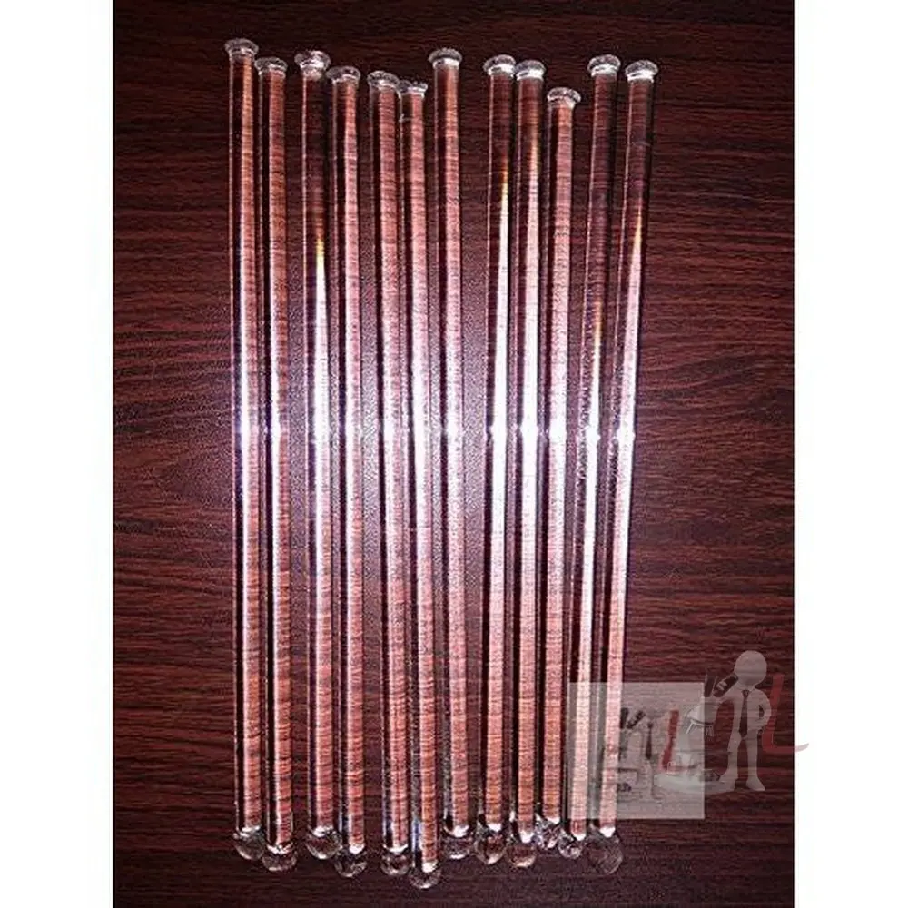 Stirring Glass Rod 150Mm X 6Mm (Galss Stirrer) Borosilicate Glass One Side Flat (Pack Of 12) 1