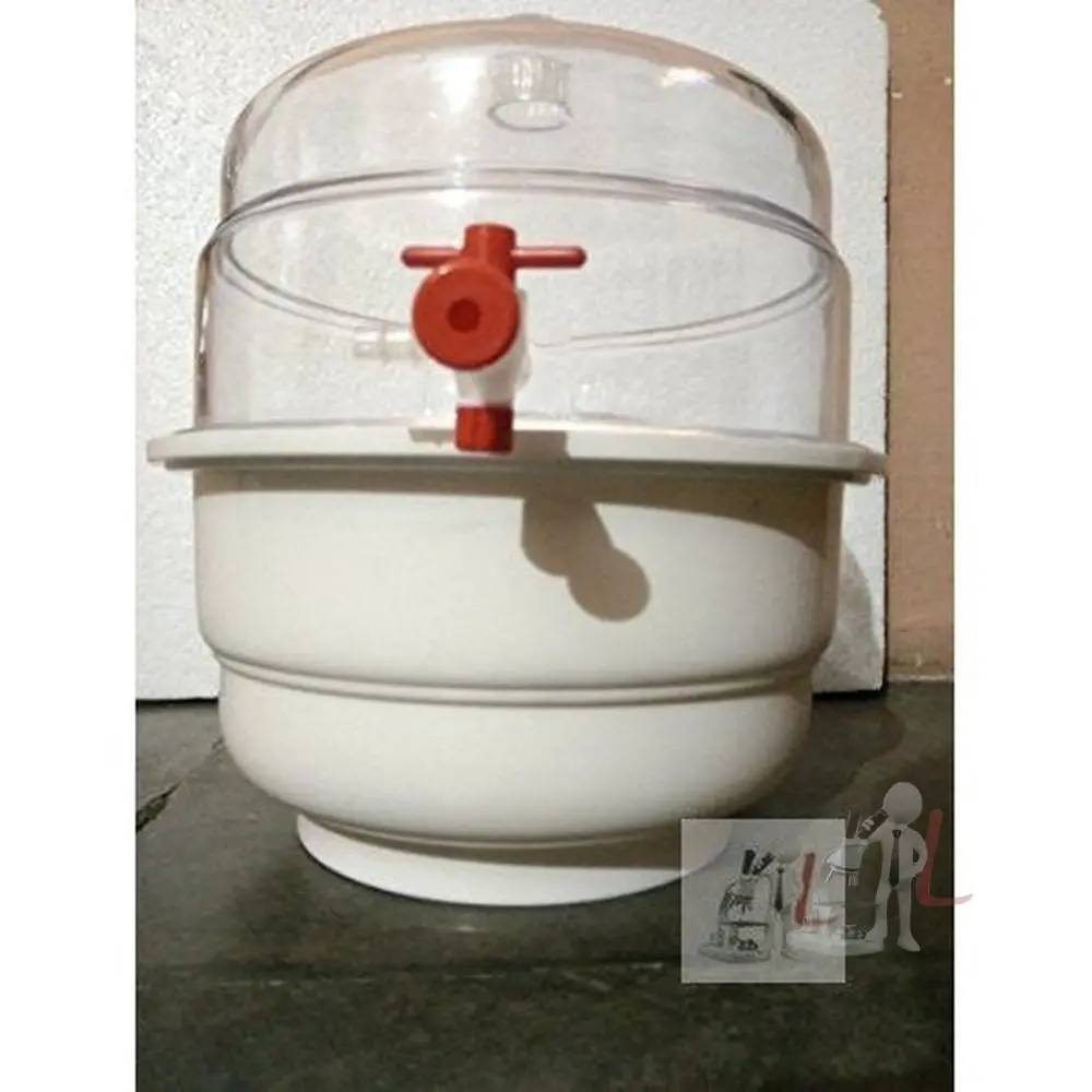Vaccum Dessicator 250Mm Id Polycarbonate All Clear With Ptfe Stopcock 1