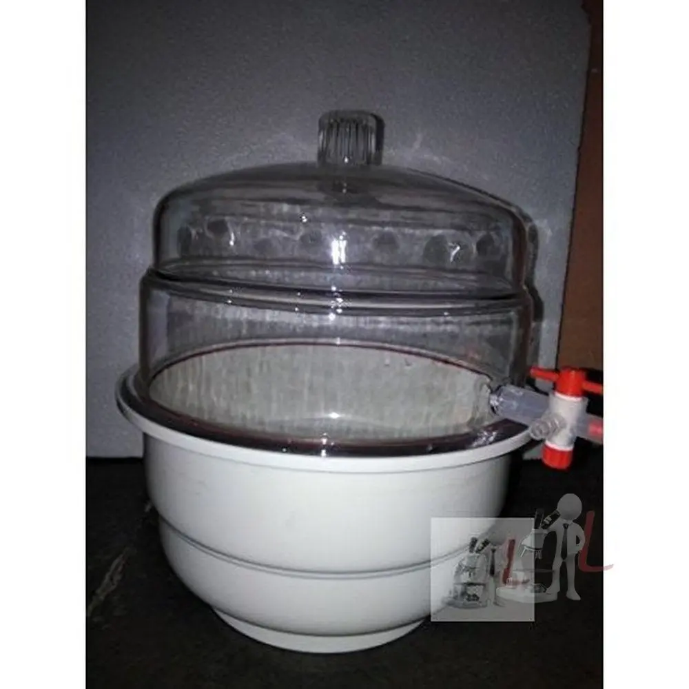 Vaccum Dessicator 300Mm Id Polycarbonate All Clear With Ptfe Stopcock 1