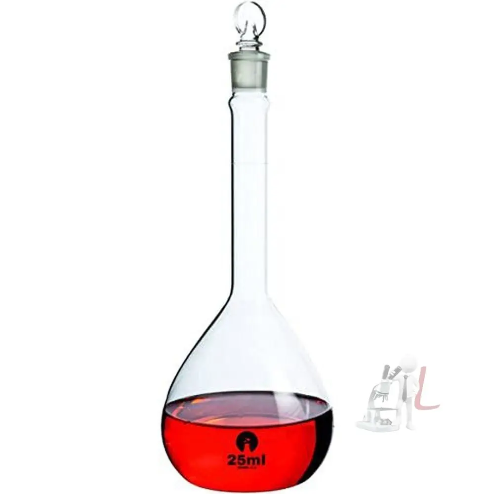 Volumetric Flask Use Class B With Stopper Heavy Wall Borosilicate Glass Volumetric Flask (25 Ml) 1