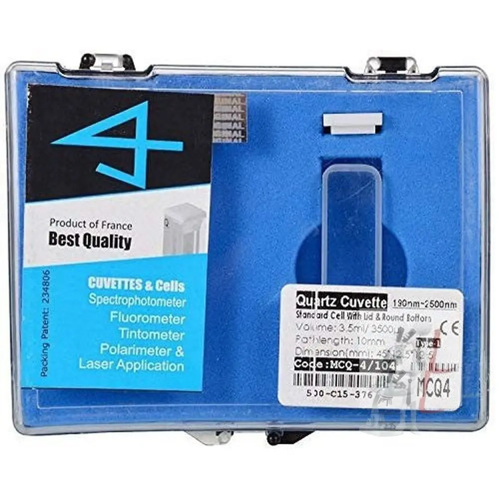 Wkm Uv Quartz Cuvette Price For Spectrophotometer Pathlength 10Mm, Volume 3.5Ml 1