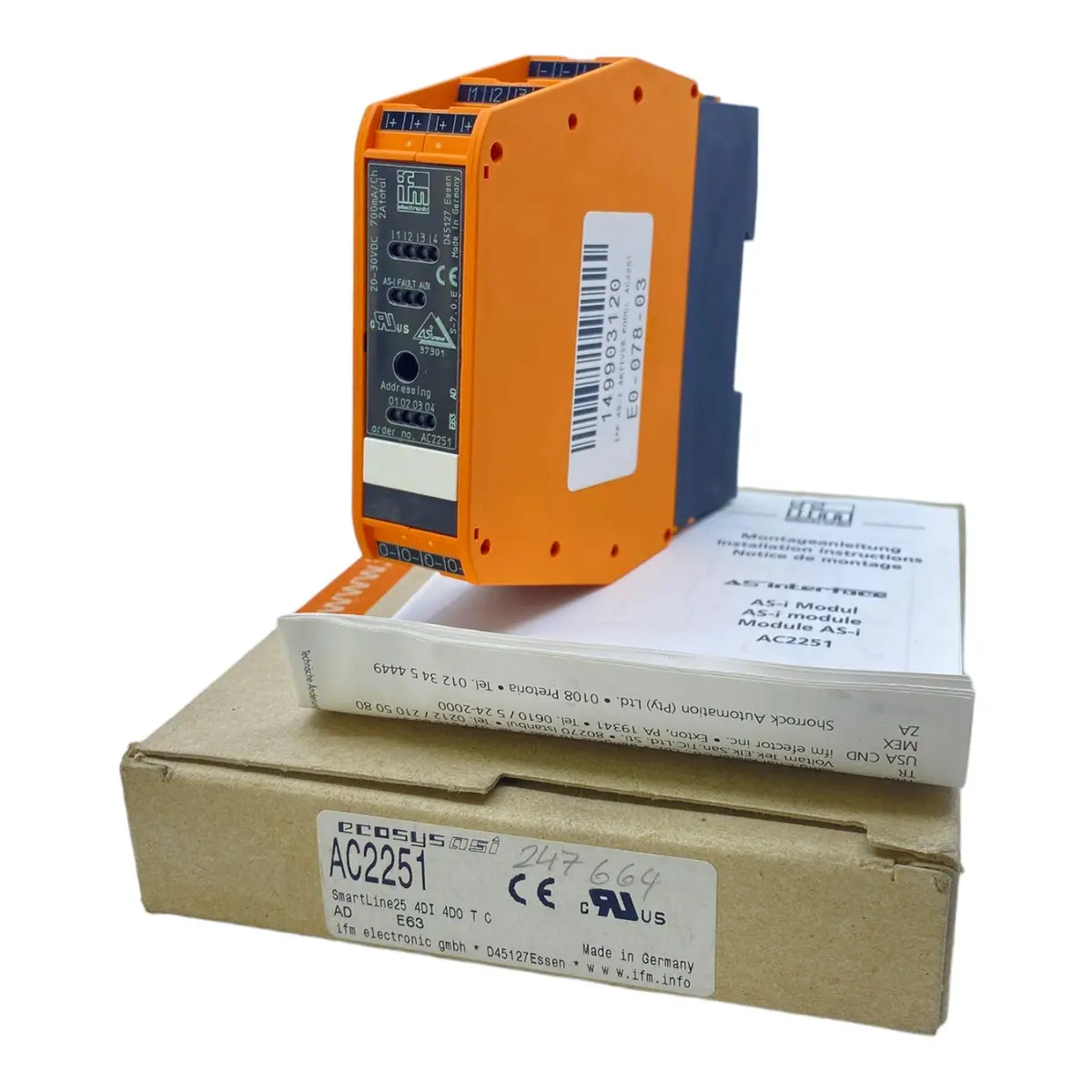 Ifm Ac2251 As-Interface Schaltschrankmodul 26,5...31,6V Dc 250Ma 1