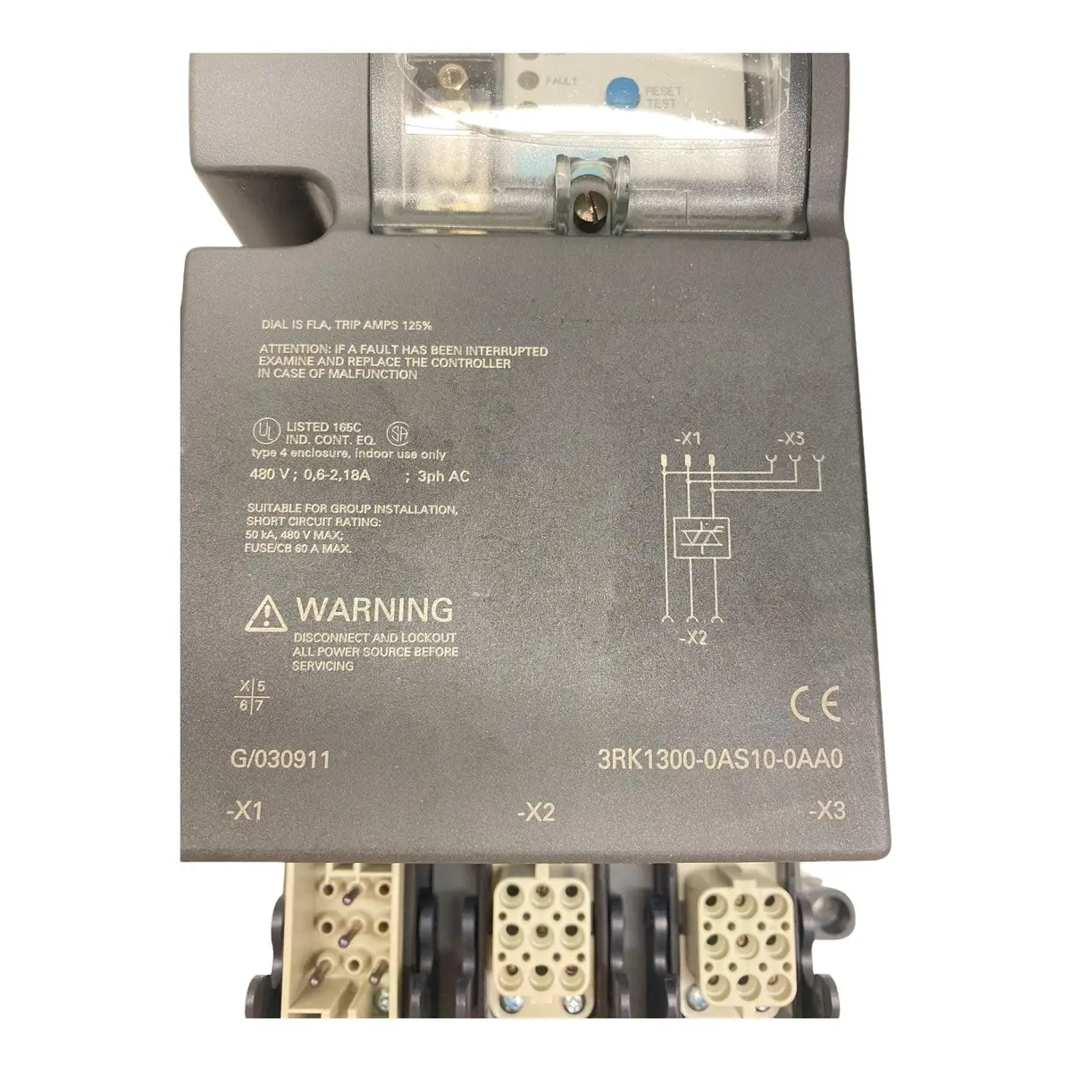 Siemens 3Rk1300-0As10-0Aa0 Elektronischer Direktstarter 9-Polig 0,18...0,75Kw 1