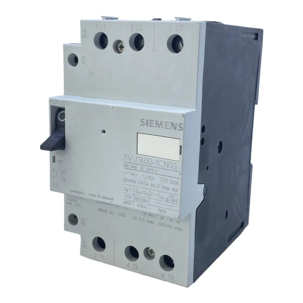 Siemens 3Vu1600-1Cn00 Leistungsschalter - Für Industriellen Einsatz Schalter 1