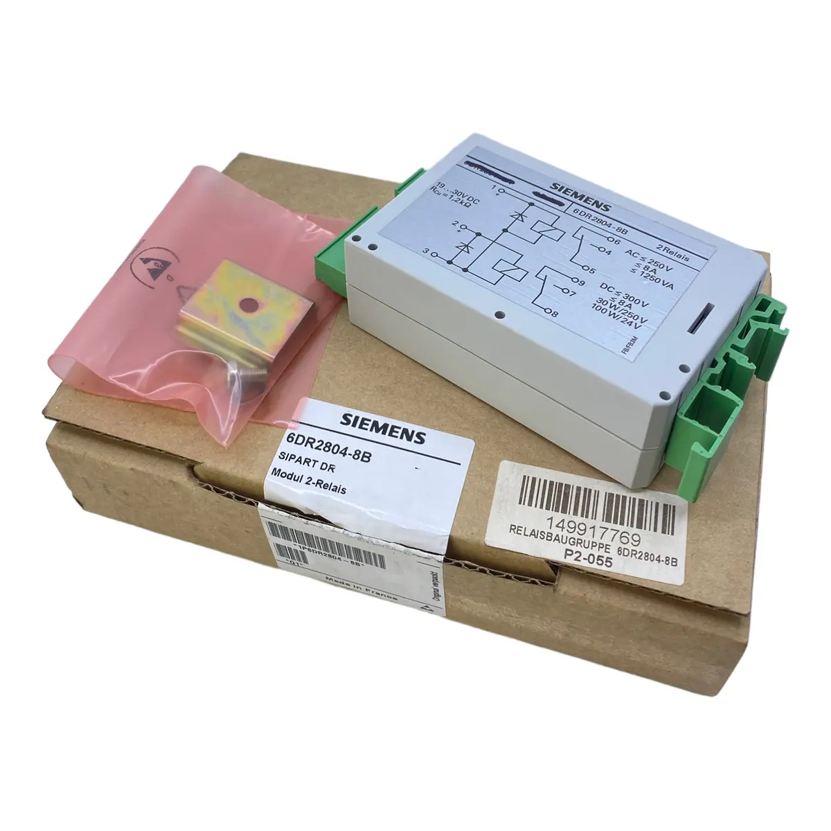 Siemens 6Dr2804-8B Koppelrelais-Baugruppe Mit 2 Relais 250V Ac 8A 300V Dc 8A 1