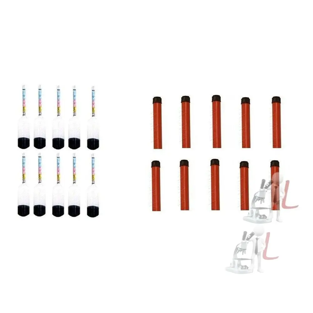Lactometer For Milk With Plastic Cover, Black - Set Of 10 Pieces 1