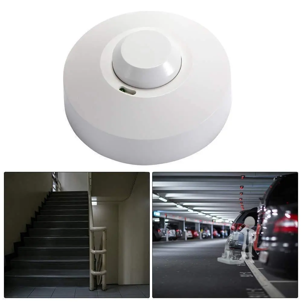 Plastic Microwave/Radar Motion Sensor Occupancy Body Motion Detector (White) 2