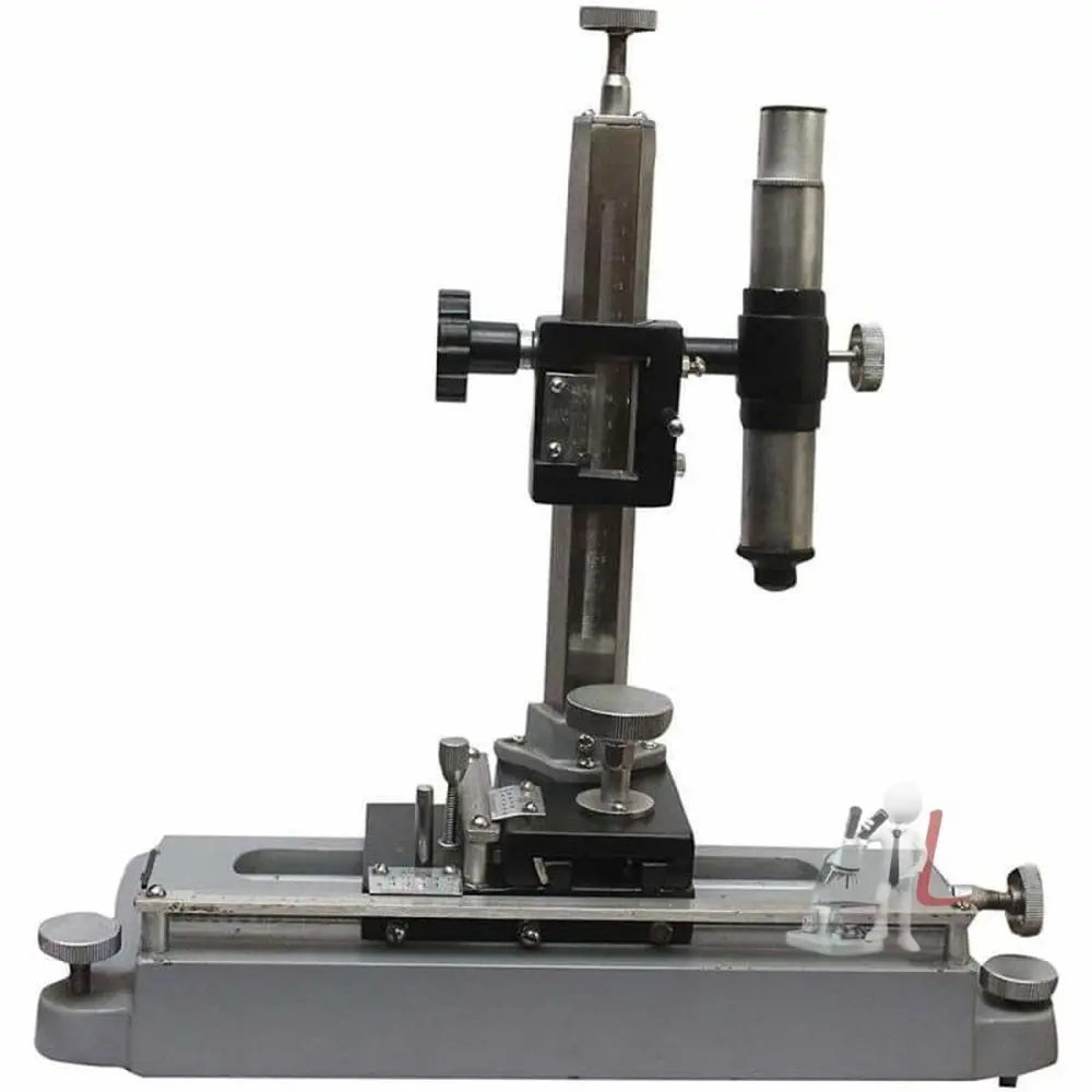 Travelling Microscope (Vernier Type) For Physics Lab With Wooden Box 1